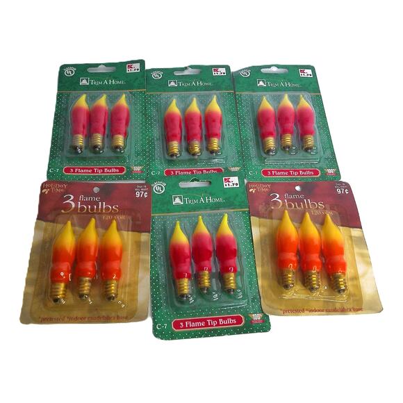 Vintage KMart Walmart Flame Bulbs 6 Packs 18 Bulbs Total New - Picture 1 of 5
